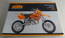 Operating Instructions KTM 50 SX Pro Junior LC / 50 SX Pro Senior LC Stand 2003 for sale  Shipping to South Africa