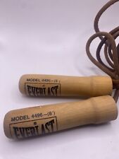 Corda de salto de couro EVERLAST; #4496; 8'; alças de madeira. comprar usado  Enviando para Brazil
