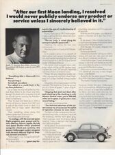 Anúncio impresso vintage carro VW Volkswagen 1972 BUG Apollo 11 Buzz Aldrin comprar usado  Enviando para Brazil