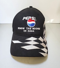 Pepsi Racing Hat Cap Baseball Mens Black Checkered Flag NASCAR Indianapolis for sale  Shipping to South Africa