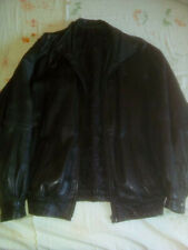 Veste blouson en cuir noir et doublure femme T38/40 M d'occasion  Bagnols-sur-Cèze