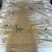Used, vintage linen/cotton  cot quilt  cover for sale  Shipping to South Africa
