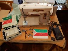 Vintage Singer 403A Slant-O-Matic Sewing Machine W/ Foot Pedal Accessories  for sale  Red Oak
