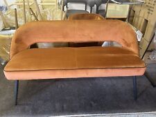 Orange velvet upholstered for sale  HOLMFIRTH