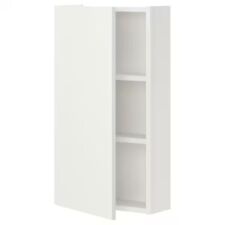 Ikea Enhet matt white kitchen/utility wall cupboard/bathroom cabinet, 2 shelves  for sale  MALMESBURY