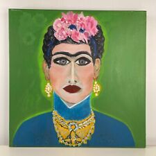 Used, Frida Kahlo Folk Art Original Painting Acrylic on Canvas Unknown Artist 20x20 for sale  Shipping to South Africa