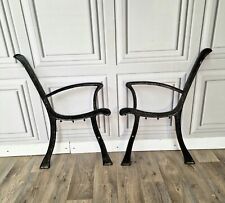 Reclaimed Vintage Decorative Ornate Cast Iron Metal Garden Bench Seat Ends BE26 for sale  Shipping to South Africa