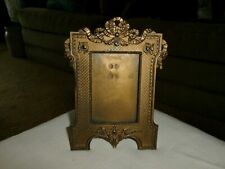 Used, CA. 1900 GERMAN METAL PICTURE FRAME WITH EASEL-4" X 6-1/4"-GOLD PAINTED METAL for sale  Shipping to South Africa