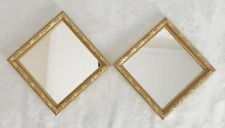 2 espejos de madera para interiores de hogar de colección 6" cuadrados dorados enredaderas perchas de 2 vías EE. UU. segunda mano  Embacar hacia Argentina