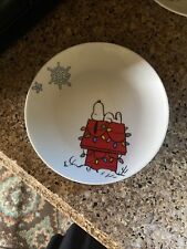 Used, VANDOR Peanuts 2011 Holiday Christmas 8" Snoopy Plate NICE for sale  Shipping to South Africa