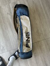 "Bolso de golf de colección Ping Karsten azul marino con correa única" nailon 35" segunda mano  Embacar hacia Argentina