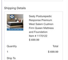 Sealy posturepedic mattress for sale  Nashville