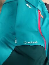 Decathlon Quechua Arpenaz 10 Verde azulado/rosa Mochila Camping Senderismo Mochila Bolso segunda mano  Embacar hacia Argentina