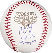 Béisbol con logotipo firmado de la Serie Mundial 2009 por los Yankees de Sabathia y ""09 Campos WS"" insc segunda mano  Embacar hacia Argentina