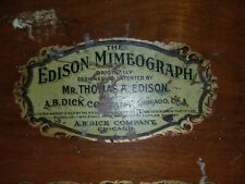 1887 edison mimeograph for sale  Riverhead