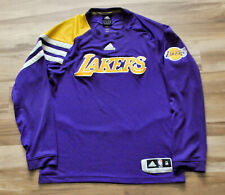 Camisa Los Angeles Lakers Adidas Warm-up manga longa roxa NBA Kobe masculina M comprar usado  Enviando para Brazil