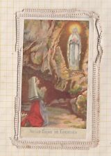 21B24 IMAGE PIEUSE ANCIENNE HOLY CARDS NOTRE DAME DE LOURDES DENTELLE ABIMEE d'occasion  Saint-Quay-Portrieux