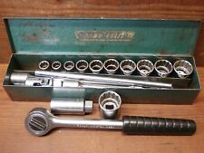 Early/Vintage "Powr-Kraft" 1/2" SAE 12pt. Knurled 17 Pc. Socket Set In Case RARE for sale  Shipping to South Africa