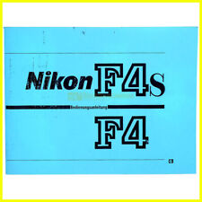 Nikon f4s benutzerhandbuch. usato  Busto Arsizio