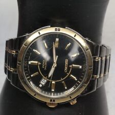 Usado, Seiko 5M62-0BJ0 Kinetic 100M preto com relógio de destaque tom dourado 115,3g comprar usado  Enviando para Brazil