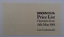 Honda price list for sale  BOURNEMOUTH