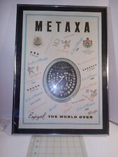 Licor vintage Metaxa, anuncio enmarcado, 15 x 21 pulgadas, raro segunda mano  Embacar hacia Argentina