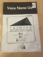 Trinity - Music Workstation DRS - Voice Name List, used for sale  Shipping to South Africa