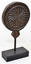 Antique Wooden Round Carving Panel Plaque Original Old Hand Carved, used for sale  Shipping to South Africa