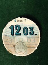 Car tax disc for sale  CHESTER