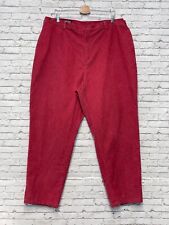 Lands' End Corduroy Pants Women's Size 22W Red High Rise Tapered Slash Pockets tweedehands  verschepen naar Netherlands