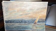 Tableau aquarelle originale d'occasion  Bardos