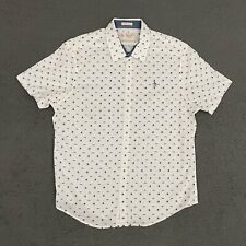 Camisa Penguin para Hombre Grande Calce Ajustado Blanca con Impresión Total Botones Mangas Cortas segunda mano  Embacar hacia Argentina