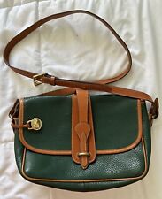 💕Vtg DOONEY BOURKE HUNTER Green Equestrian Saddle Bag Peb Leather Xbody Purse for sale  Shipping to South Africa
