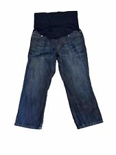 Liz Lange Maternity Full Panel Denim Jean Capris - Size 12 for sale  Shipping to South Africa