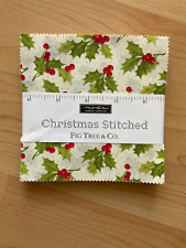 Christmas stitched fabric for sale  POOLE