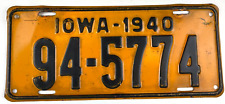 Iowa 1940 license for sale  Mundelein