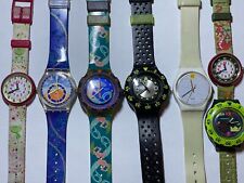 Used, Lot of 7 Swatch Quartz Analog Watches Various Styles  for sale  Shipping to South Africa