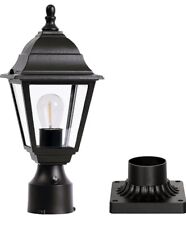 Dusk to Dawn Outdoor Post Light with Pier Mount Base Waterproof Pole Lantern for sale  Shipping to South Africa