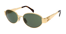 Óculos de sol feminino Celine CL40235U triunfo armação dourada lente verde com estojo, usado comprar usado  Enviando para Brazil