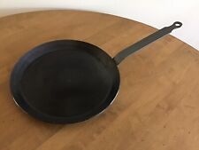 Used, De Buyer Steel 9.5" Fry Pan Crepe Omelette Black Heavy Chef France 1830 for sale  Shipping to South Africa