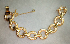 Beautiful Monet Link Bracelet Cold Tone Safety Chain 7 1/2" X 7/8" for sale  Shipping to South Africa