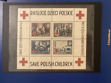 Polska Hellbrunn oboz bloki +znaczki ratujcie polskie dzieci PCK na sprzedaż  PL