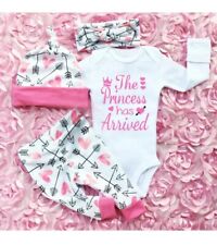 Newborn Infant Baby Girls Romper Jumpsuit Bodysuit Headband Clothes Outfits Set, used for sale  Shipping to South Africa
