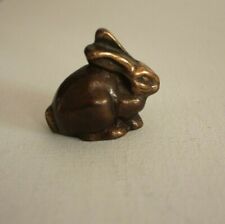 Rabbit Figure Bronze 110g Solid Animal Statue Sculpture Animal Rabbit Old Vintage 3 for sale  Shipping to United Kingdom