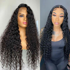 Curly Human Hair Wig Hd Full Lace Front Human Hair Wig Brazilian Water Deep Wave for sale  Shipping to South Africa