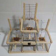 Jaula trampa triple de jilgueros con reclamo. bird trap cage. Gabbia cardellini , usado segunda mano  Málaga