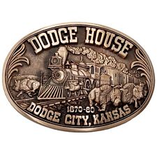Locomotiva Dodge City House fivela de cinto motor a vapor trem Buffalo Bison Kansas, usado comprar usado  Enviando para Brazil