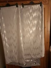 silver eyelet curtains for sale  RUNCORN