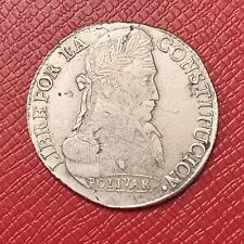 1835 Bolivia 8 soles moneda de plata Simón Bolívar segunda mano  Embacar hacia Argentina