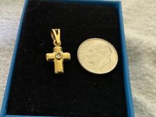 18kt yellow gold cross with diamond , used for sale  Shipping to South Africa